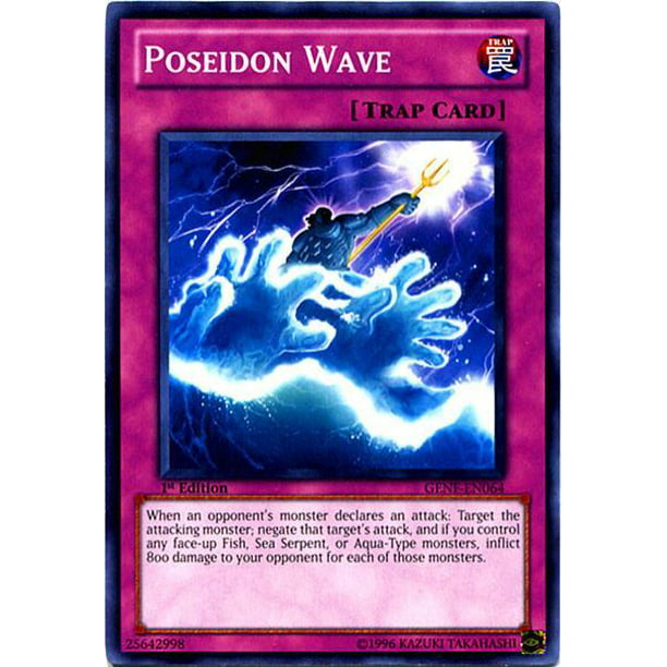 Set 3 Cards Wave Poseidon common in Italian GENF-it064 yugioh